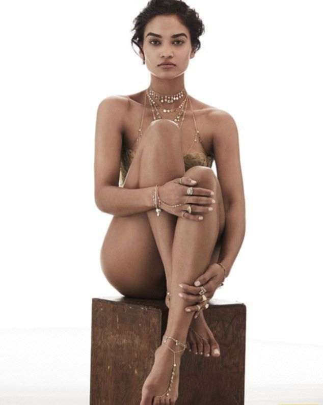Жгучая модель Шанина Шейк позирует топлес в эротической фотосессии