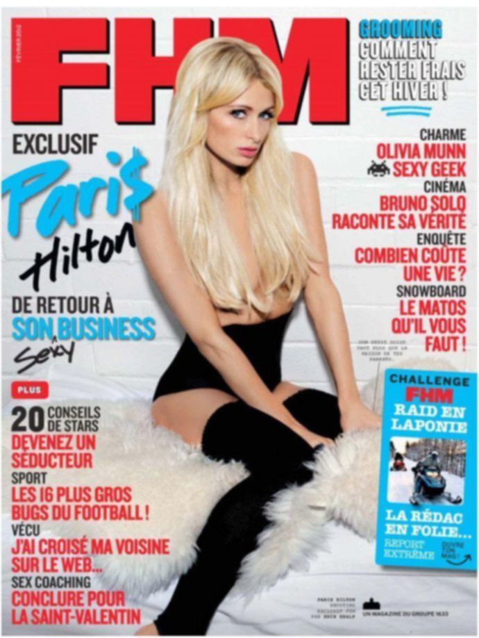 Модель года Paris Hilton - FHM February 2012 (2-2012) France