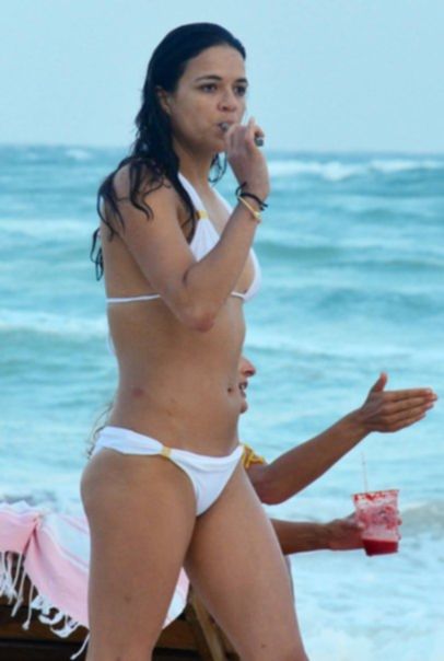 Michelle Rodriguez - Wearing A Bikini In Mexico
